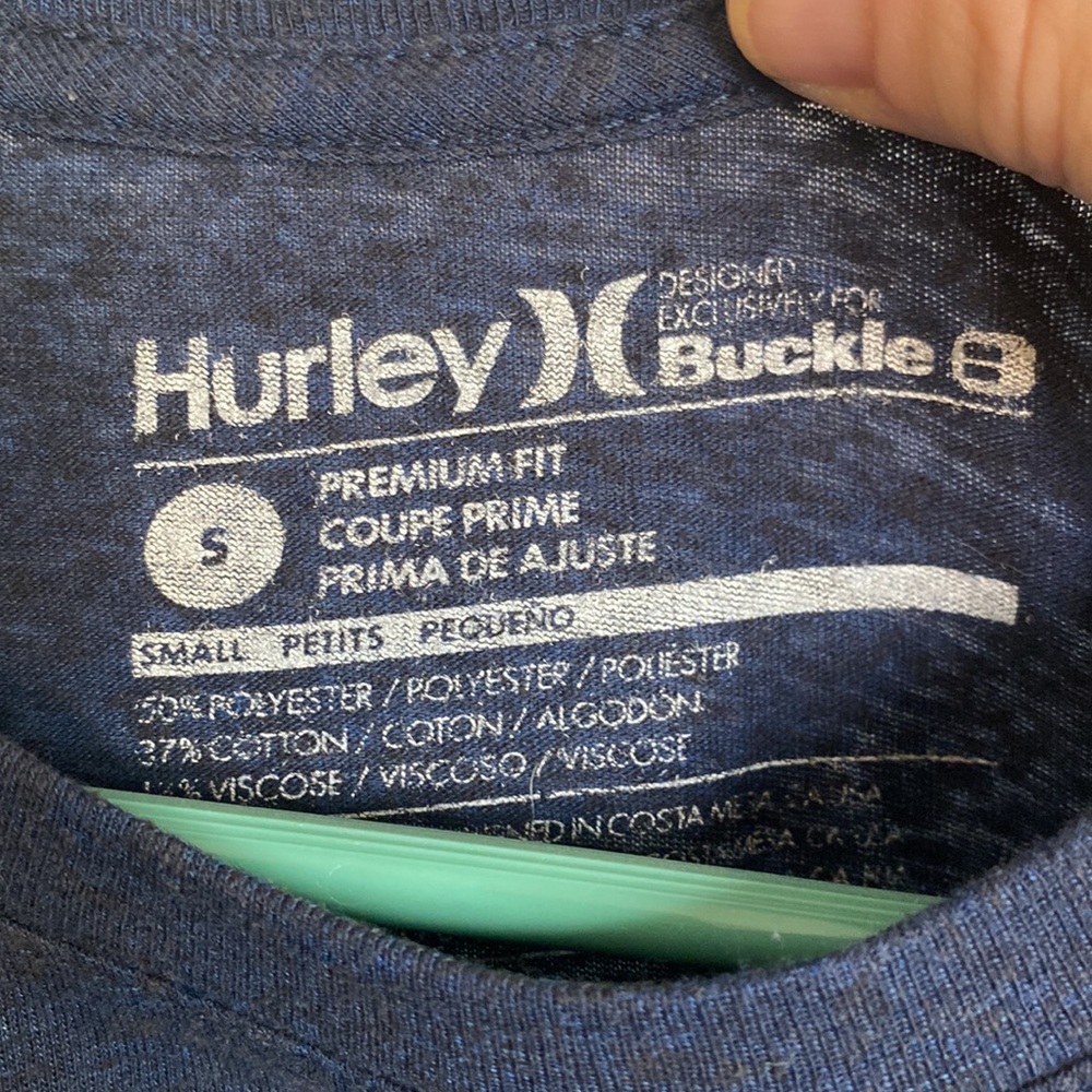 Hurley Blue T-Shirt Size S - Picture 3 of 4